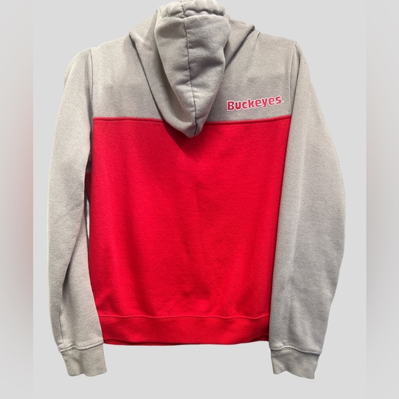 OHIO STATE Hoodie by Colosseum Women’s Size M Red/Gray 1/4 Zip/Drawstring - Picture 3 of 11